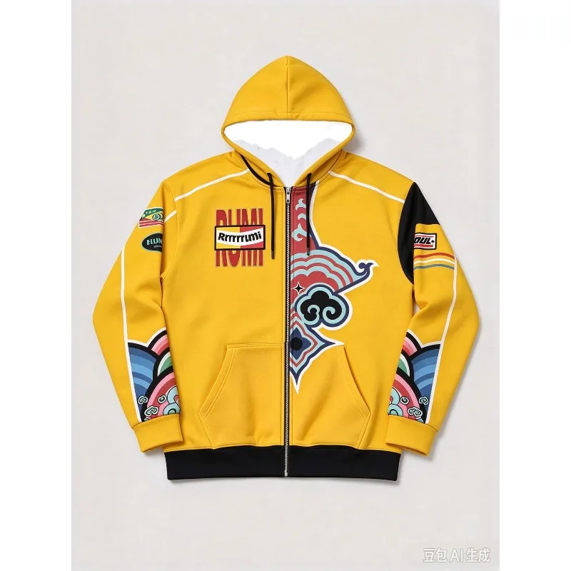 Movie Rumi Cosplay Costume for Girl Halloween Carnival Christmas Rumi Jacket KPop Demon Retro Racing Style Hooded Sweatshirt