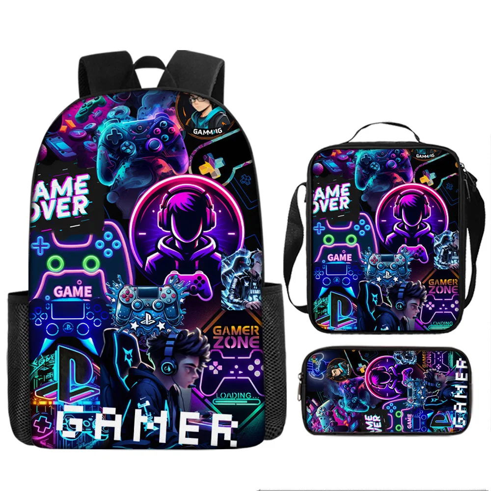 حقيبة ظهر للأطفال في المدارس الابتدائية المحيطية ذات الضوء النيون، حقيبة ظهر ذات سعة كبيرة، حقيبة كتف، مقلمة #6