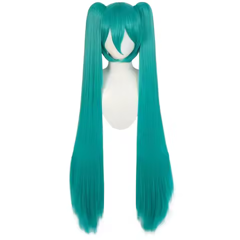 Anime Long Synthetic Hair Clips 2 Ponytails Game Yandere Simulator Osana Najimi Lolita Cosplay Halloween Wigs