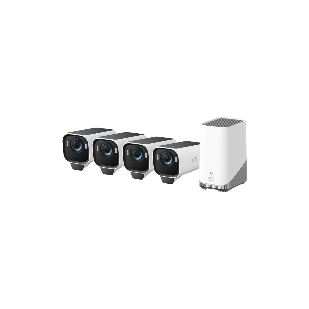 

Renewed eufy Security eufyCam S3 Pro 4-Cam Kit, Solar Camera Outdoor Wireless, MaxColor Night Vision
