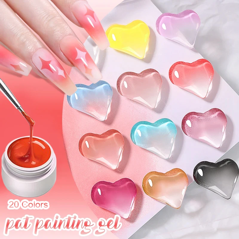 Pat Painting 3d nail art gel Nail Pat Painting Gel No Flowing Full Coverage Creamy Painting Color Pigmented nails painting gel