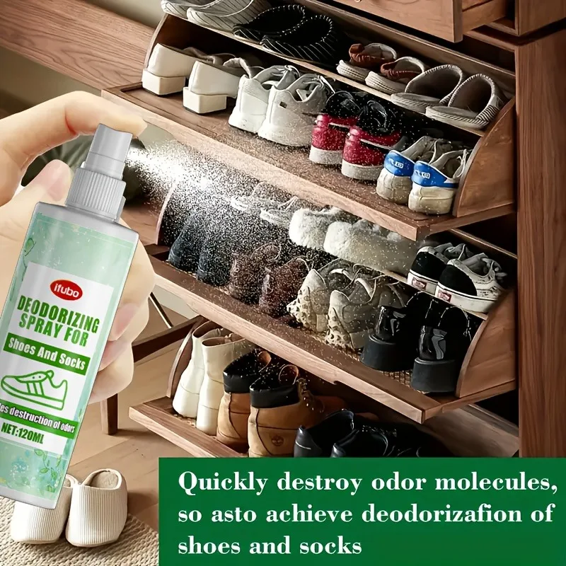 Multifunctional Shoe & Sock Deodorant Spray: Eliminates Odors in Restrooms/Kitchens/Car Interiors, Shoe Cabinet Care view 3