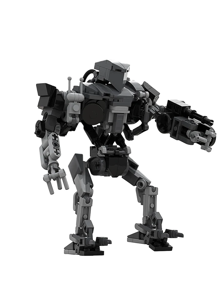 

Строительные блоки Cyborg Officer MOC, Детройт-полицейский Android с пистолетом, шарнирная фигурка для взрослых