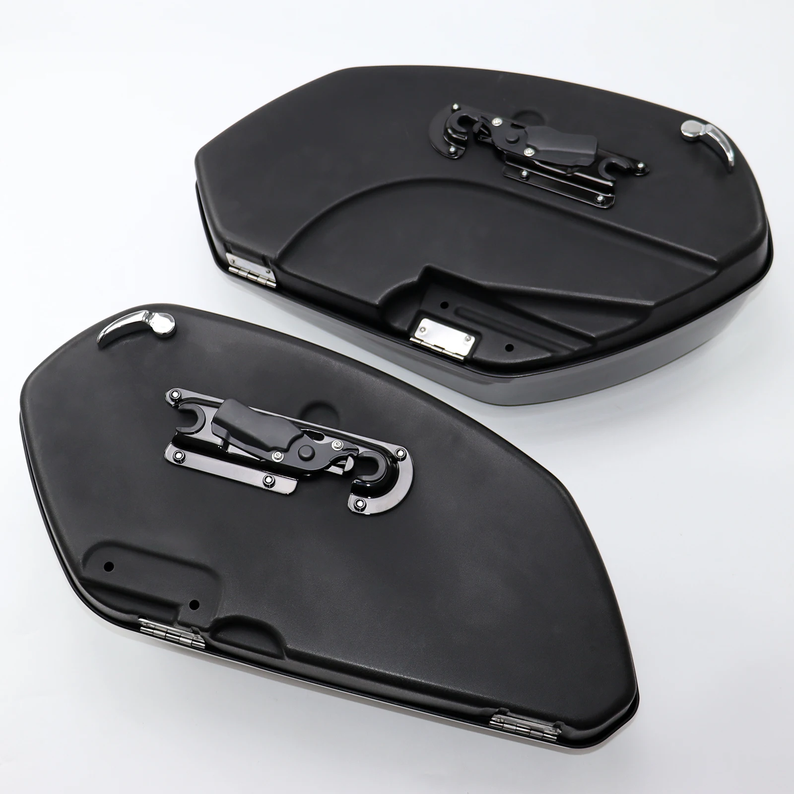 Motorrad modifizierter neuer Kofferraum passend für BMW R18 Dream/R18 Classic/R18 Boxer-Seitengepäck mit Installationshalterung, schwarzes Kit