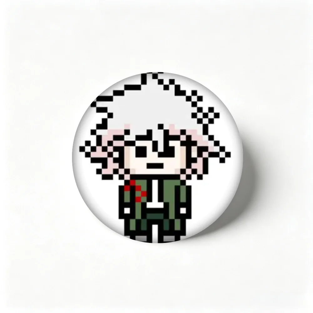 Danganronpa Pins,Cartoon Figure Nagito Komaeda Badge,Handmade Brooches,Breastpin for Backpack Clothes Gifts