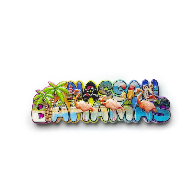 

Bahamas Creative Alphabet Tropical Scenery Cultural and Creative Magnetic Refrigerator Magnet Travel Souvenirs Home Decorations