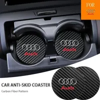 Car Water Cup Pad  Rhinestone Rubber Mat For Audi A4 B5 B6 B7 8P 8V 8L A5 C7 4F A8 Q2 Q7 RS3 RS4 RS5 RS6 TT 4L R8