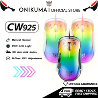 Onikuma  Wired Gaming Mouse - 12,800 DPI | 8 Programmable Buttons | Custom Macro Software | Ultra-Light Ergo Design | PC/Mac