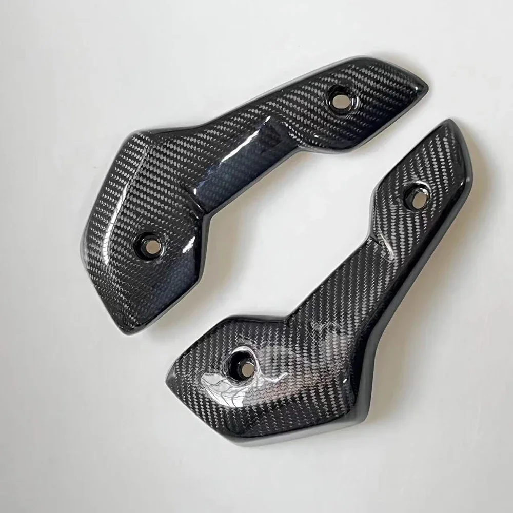 ل انتصار ترايدنت 660 2021 2022 2023 2024 ألياف الكربون دراجة نارية المبرد الجانب يغطي ترايدنت 660 2021- 2024 اكسسوارات #2