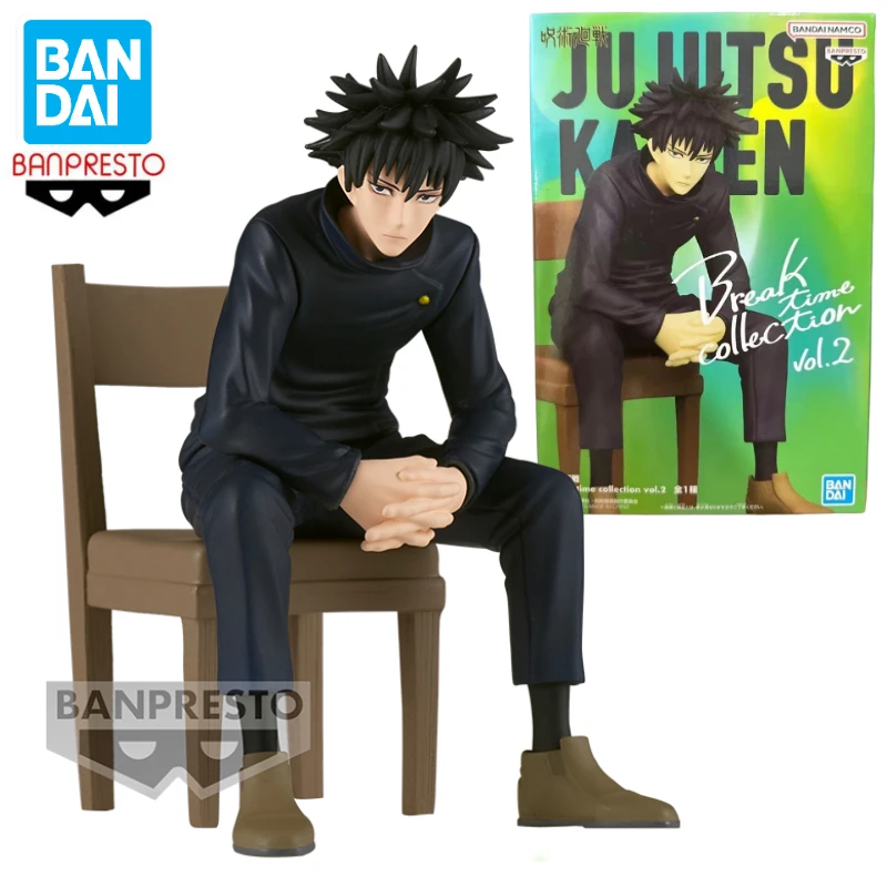 In Stock Bandai BANPRESTO Break Time Collection Jujutsu Kaisen Fushiguro Megumi Anime Action Figure Toy Gift Model Collection