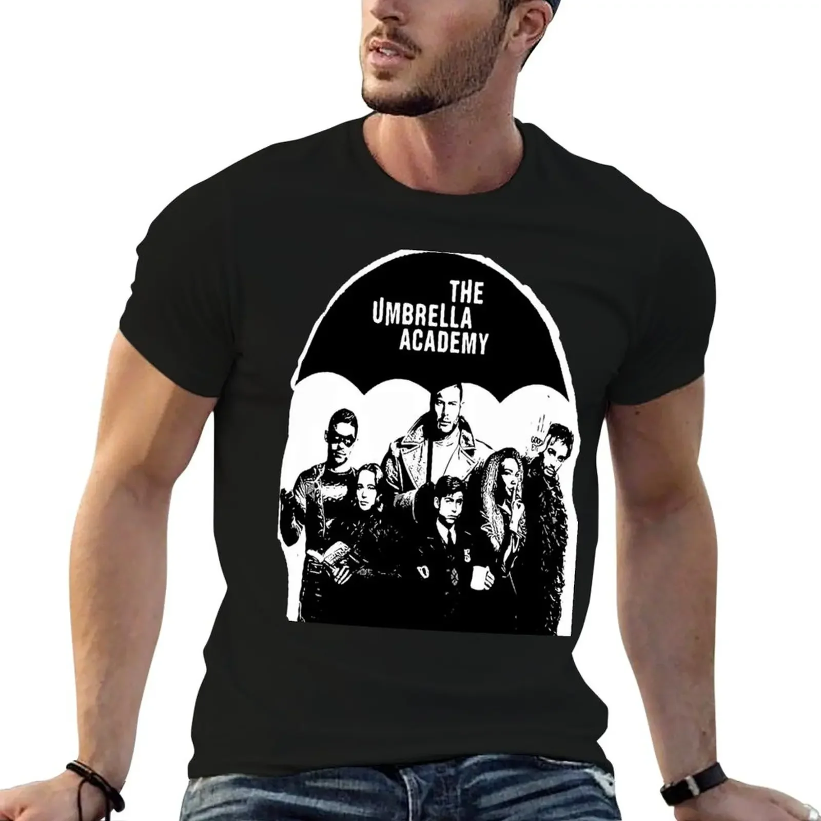 

Umbrella Academy Logo T-Shirt vintage clothes plus size tops man clothes mens white t shirts