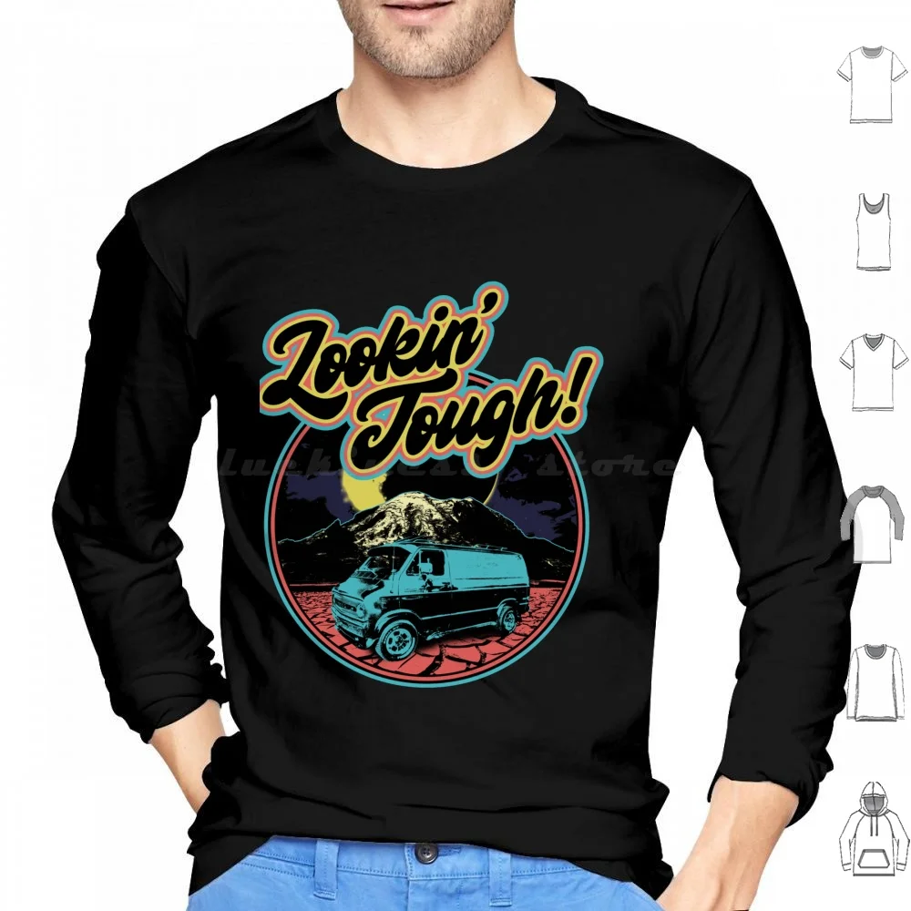 Lookin' Tough Hoodies Long Sleeve Camaro 70S Seventies 1970S Retro Vintage