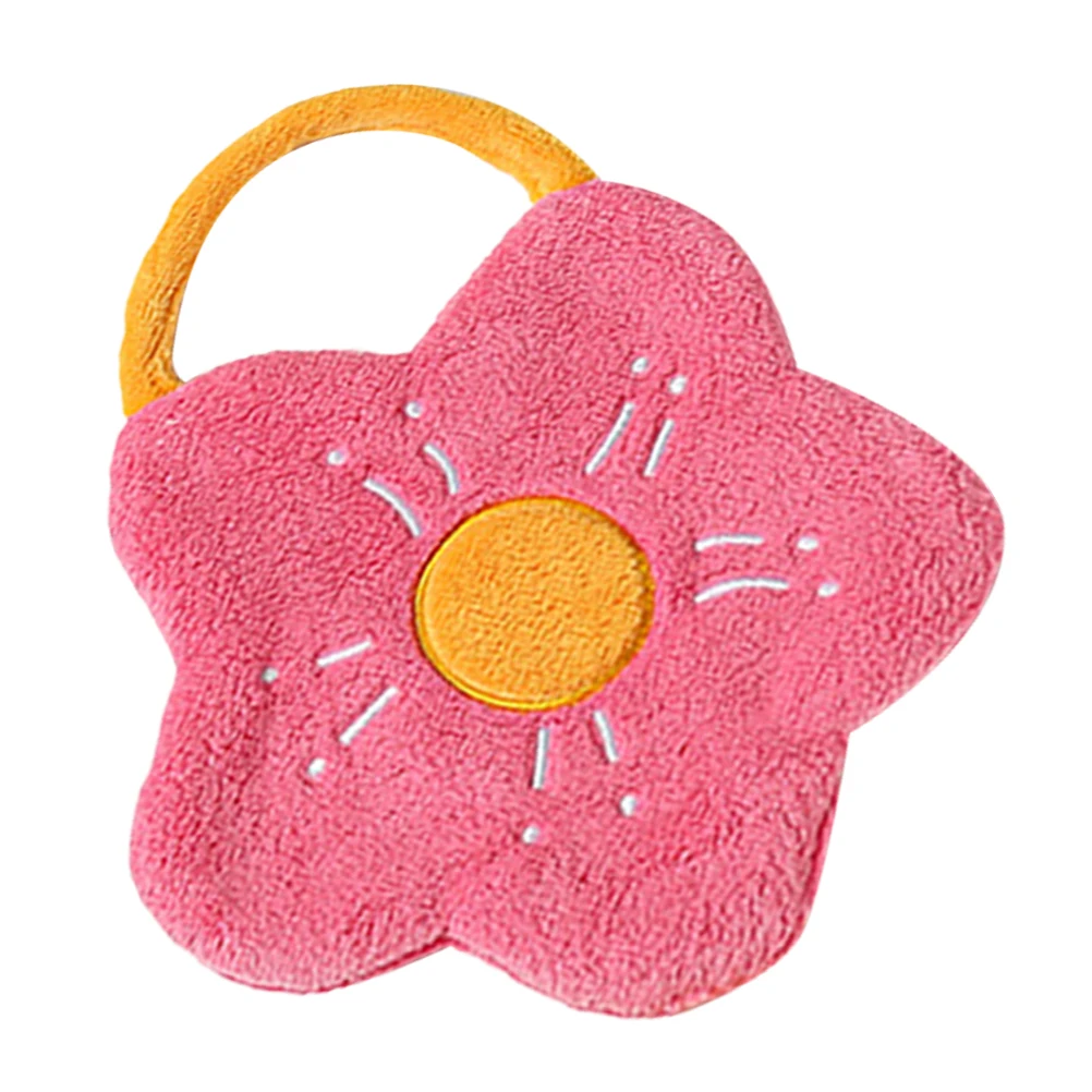

Coral Fleece Hand Towel Hanging Bath Kitchen Cute Texture Water Absorbing Dry Hands Friendly Cartoon Adult Clean