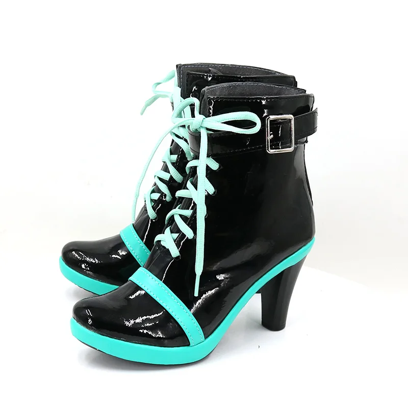 Miku – chaussures de Cosplay Anime pour femmes, bottes de jeu de rôle du 16e anniversaire, bottes de fête de carnaval d'halloween