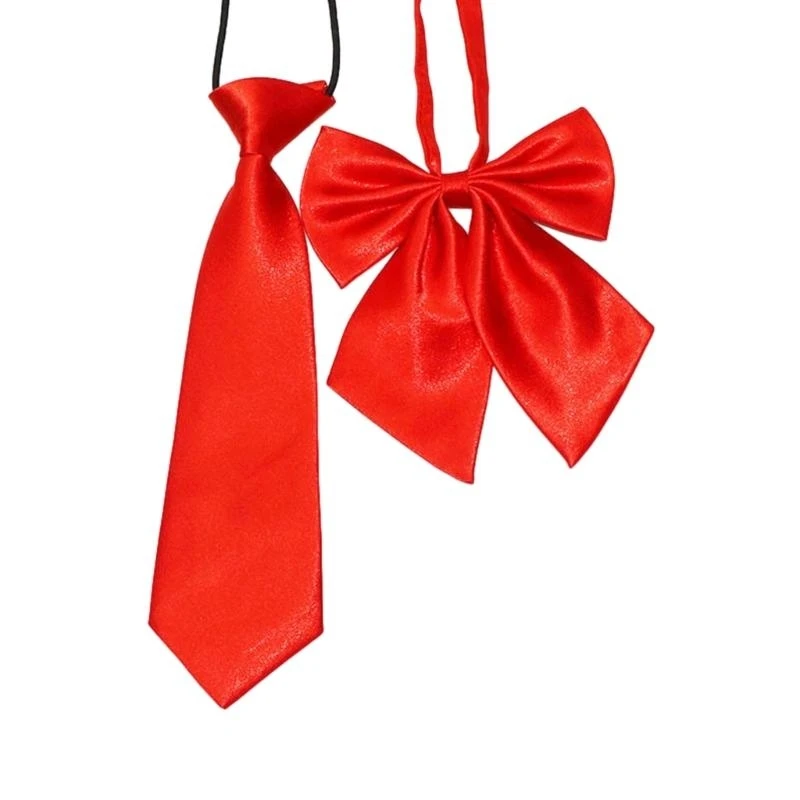 2pcs Shirt Tie Female Harajuku Bowknot Tie Knot Student Preppy Tie Disco Jumping Cool Small Necktie Tie