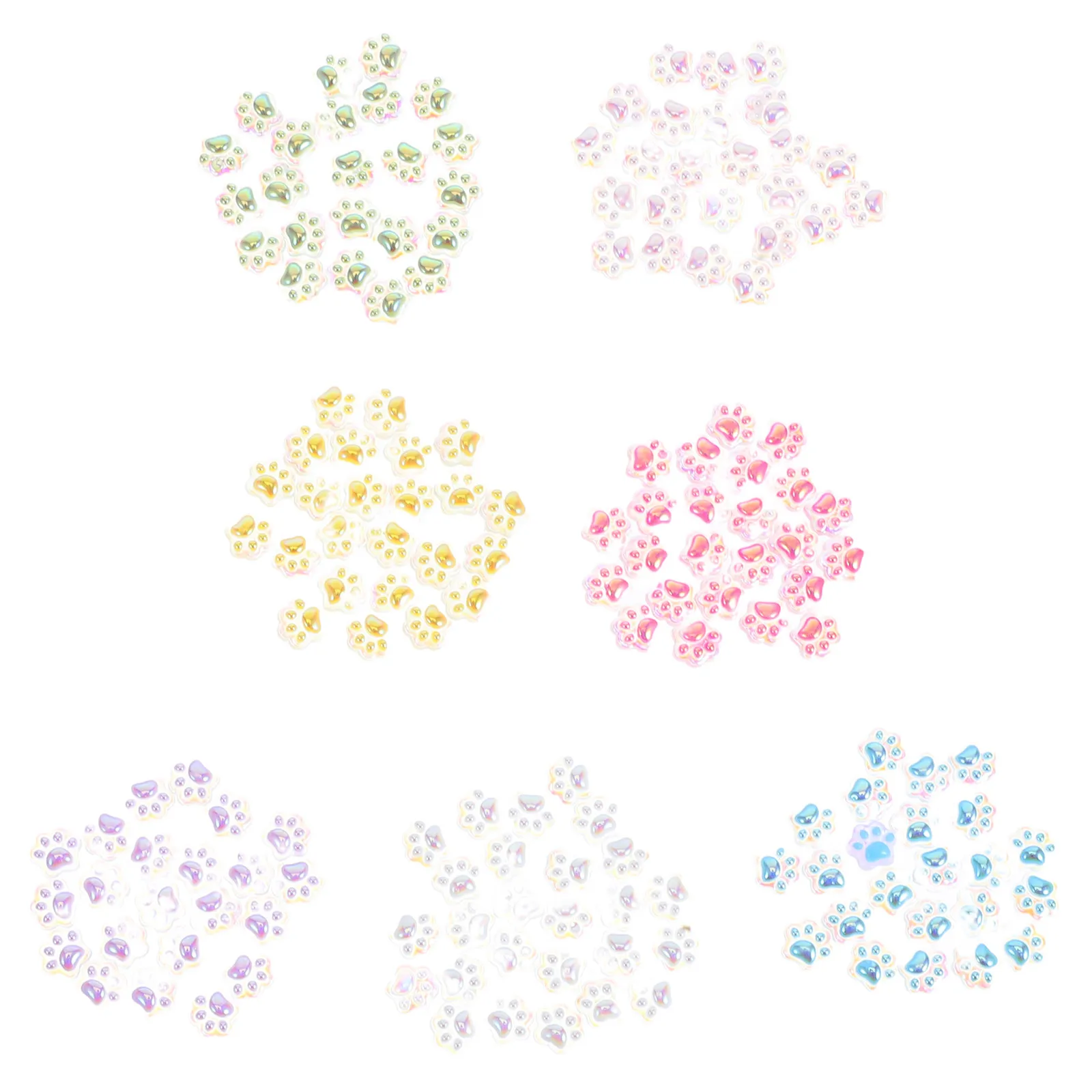 

140 Pcs Decor Mini Cat Claw Decoration Micro Landscaping Animal Paw Resin Cute Ornament Kitten Figurines Miniature