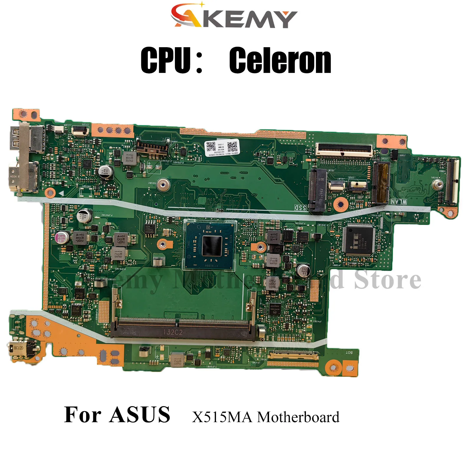 

X515MA Laptop Motherboard For ASUS VivoBook X515MA X515M Notebook Mainboard With Celeron CPU 100% tests OK fast shipping stk
