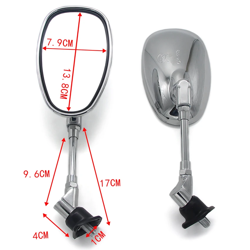 Motorcycle Side Mirror View Mirror For Yamaha FZ6 MT-03 BT1100 XJR400 XJR1200 XJR1300 XVS125 XVS250 XVS400 VMAX12 VMX17 V-MAX
