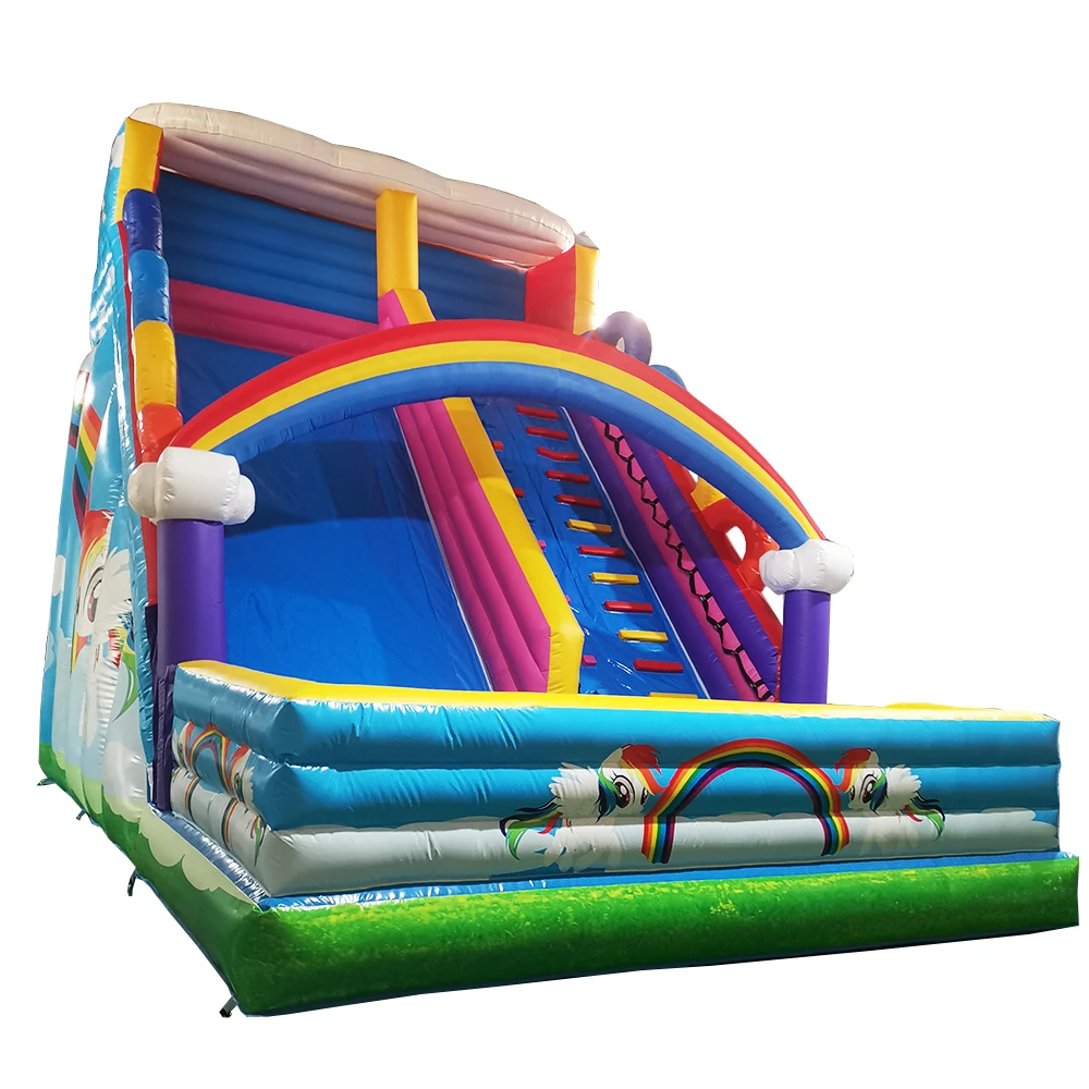 10x5 meters Commercial Bouncy Waterslide Jumper Inflatable rainbow Water Slides for Pool for Kids and Adults