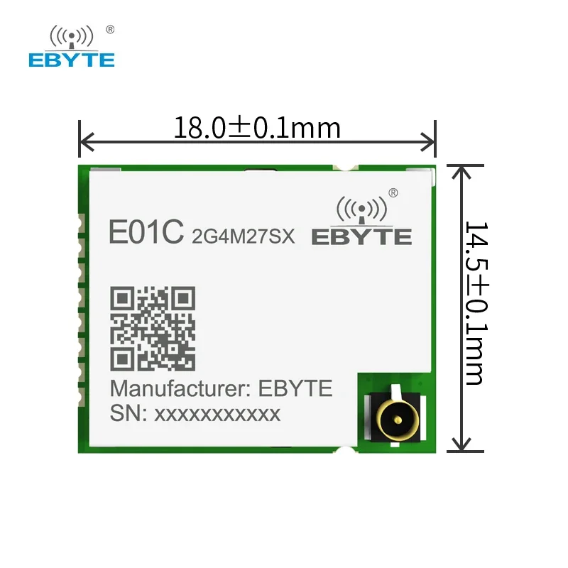 Si24R1 Ci24R1 RF Module 2.4GHz EBYTE E01C-2G4M27SX 500Mw IPEX Antenna 4km SPI SMD Wireless Module High Power Small Size