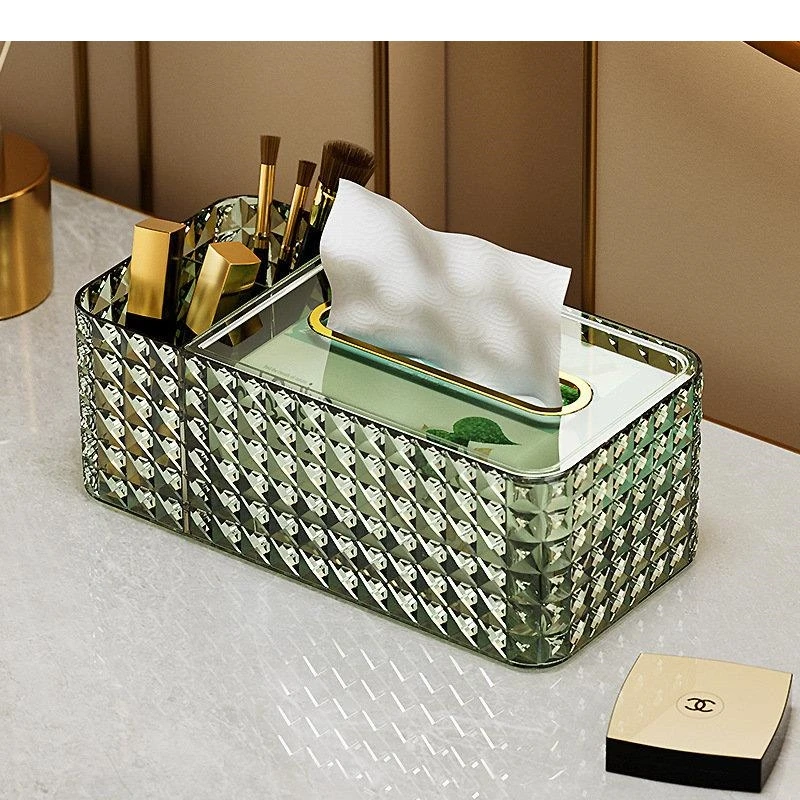 Texture Tissue Boxes Minimalism Plastic Paper Towel Coffee Table Desktop Removable Box Holder Modern Decor