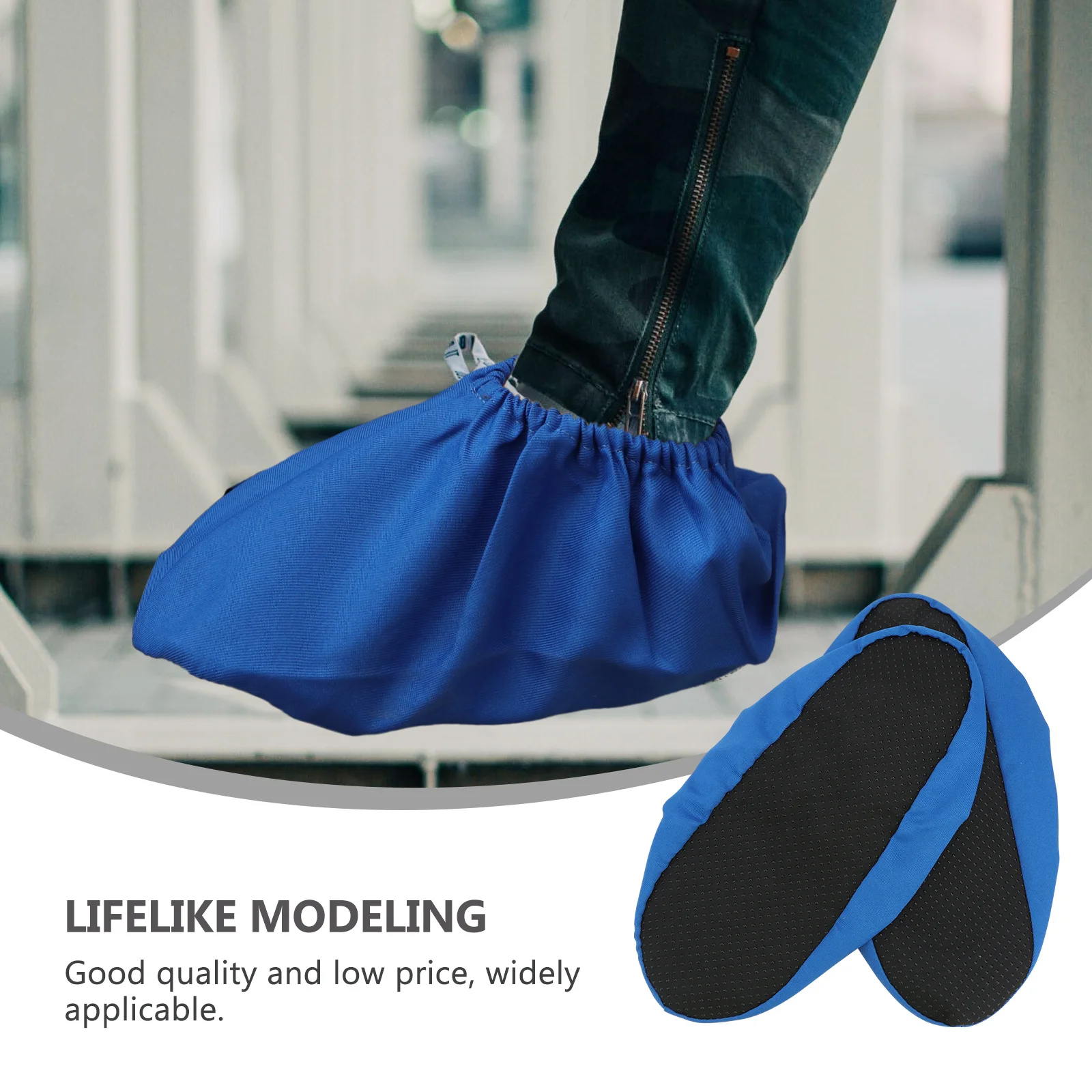 

3Pairs Washable Shoe Covers Heavy-Duty Reusable Anti-Slip Cloth Foot Covers for Home Office Plant Dust-Free Environment