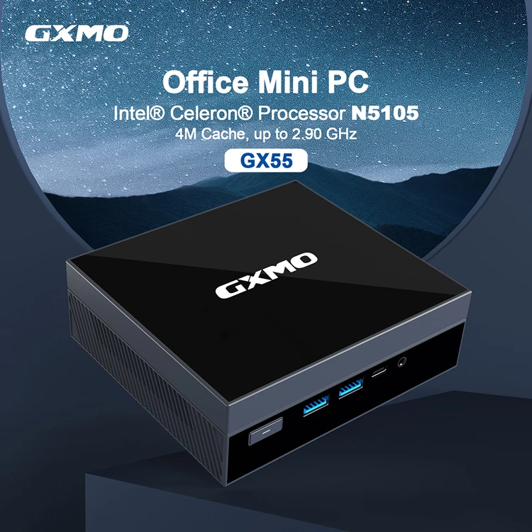 2023 Gaming mini pc GX55 N5105 Gaming Computer Mini Desktop PC ondersteuning Max tot 2 TB Venster 11 Micro PC 8 GB 256 GB 4 K