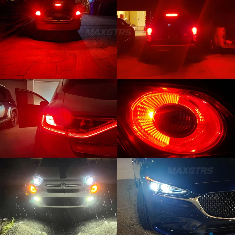 2X T20 LED Light CANBUS 1157 BAY15D P21/5W 7443 W21/5W LED Bulb No Error Daytime Running Light DRL Brake Reverse Lamp 12V view 6