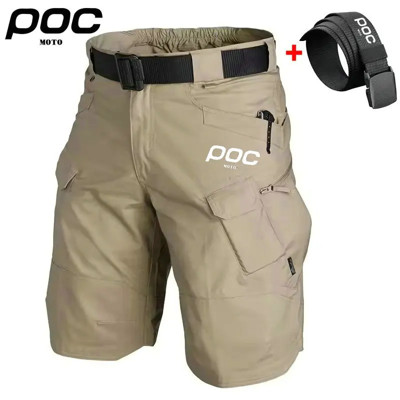 

MOTO POC Bicycle Breathable Shorts Men's Enduro MTB Road Downhill Pants Bike Polyester Waterproof Cycling Tactical Short M-5XL