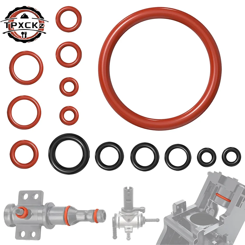 15Pcs O-Ring Seal Kit Silicone Gasket ForSaeco ForGaggia Spidem Coffee Machine Brewing Group Spout Connector Kitchen Accessories