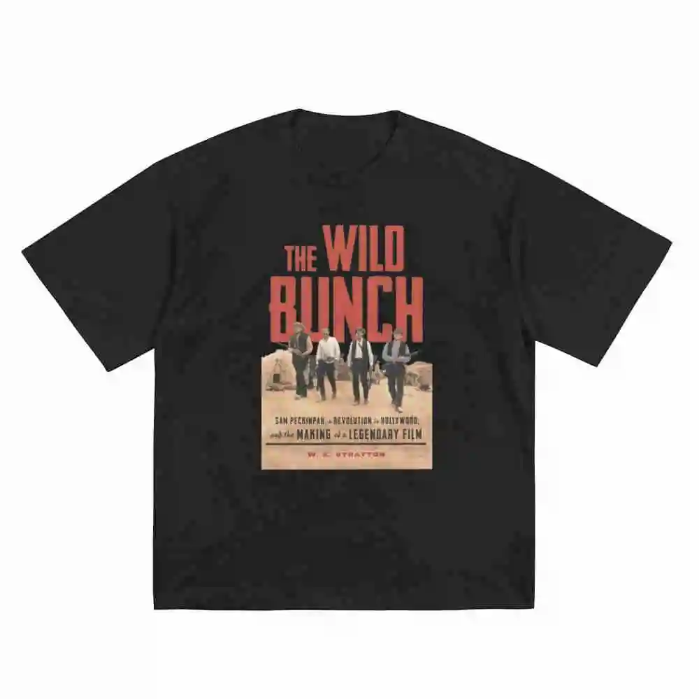 The Wild Bunch 1969 Vintage Movie Poster Western Short Sleeve Tee 100% Cotton T-Shirt