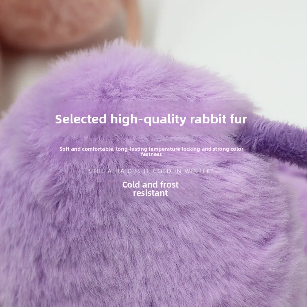 Cuffie antirumore invernali morbide alla moda in pile dietro la testa, calde paraorecchie, comode e casual, per uomo e donna