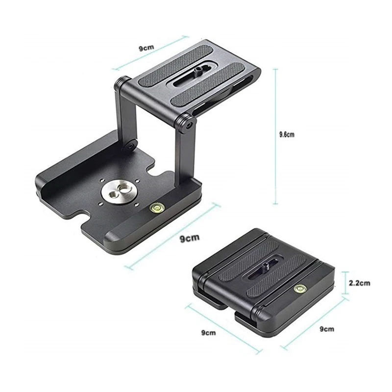 1 PCS Z Type Tilt Tripod Head Folding Tilt Foldable Convenient Single Quick Release Plate Stand Holder Camera Bracket Portable
