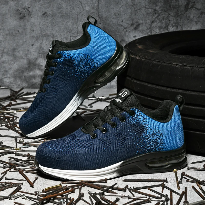 

Men's Plus Size Construction Site Work Shoes Safety Shoes Anti Slip Soles, Popular Round Toe Breathable Sports and Leisure Shoes