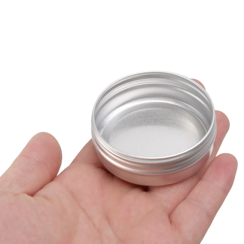 12 x 50ml de alumínio compõem potes 50ml capacidade vazio pequeno cosmético/vela/vasos de especiarias latas frascos