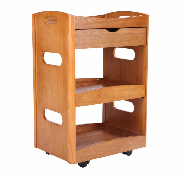 Best Quality Beauty Salon Cart Hair Salon Wooden Style Trolley With Drawers