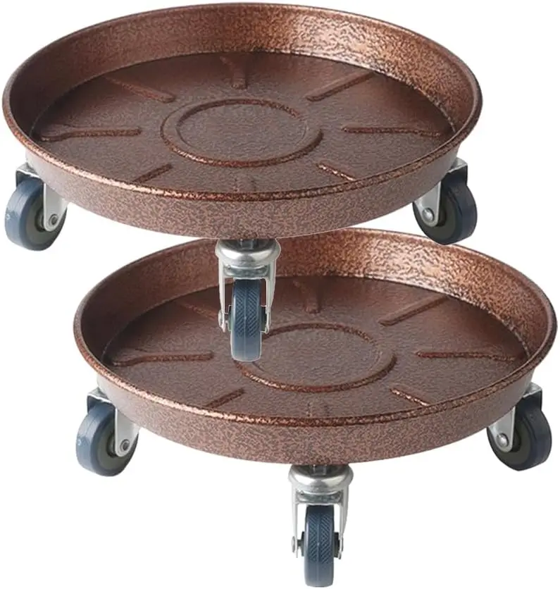 

2-Pack 14" Heavy-Duty Plant Dolly with Lockable Wheels, 280lbs Capacity for Indoor/Outdoor Use