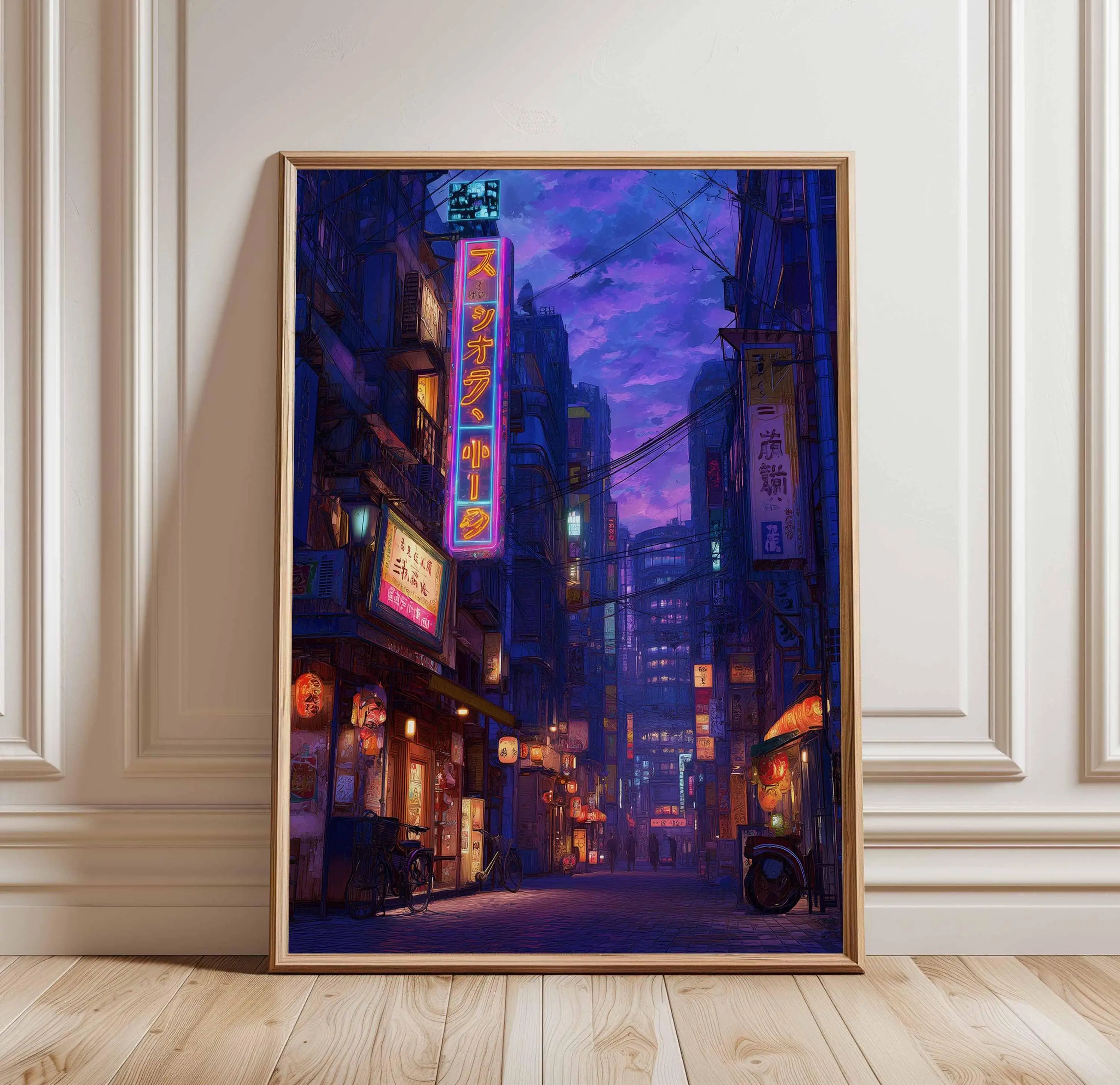 1pc Unframed Neon Tokyo Street - огляд і ціна Japanese Lighting Decor