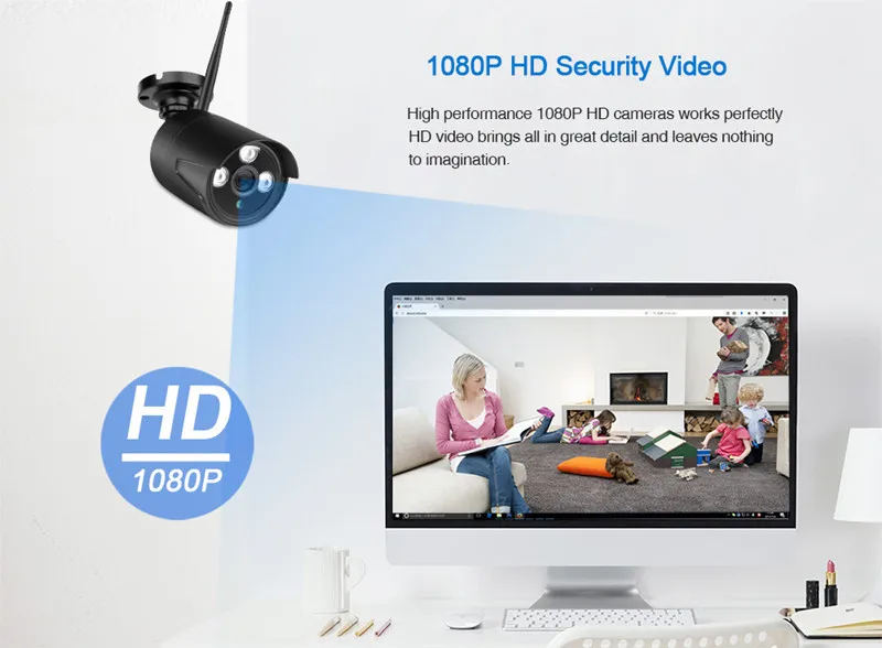 XONZ DIY CCTV 시스템, 무선 IP 카메라 키트, 4CH, 8CH