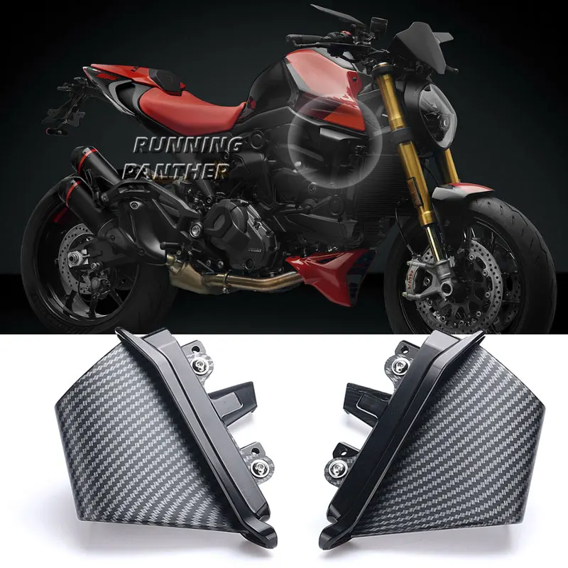 Motorcycle Carbon Fiber Air Deflector Wing Kit For Ducati Monster 950 MONSTER 937 SP Plus Front Fairing Aerodynamic Winglets