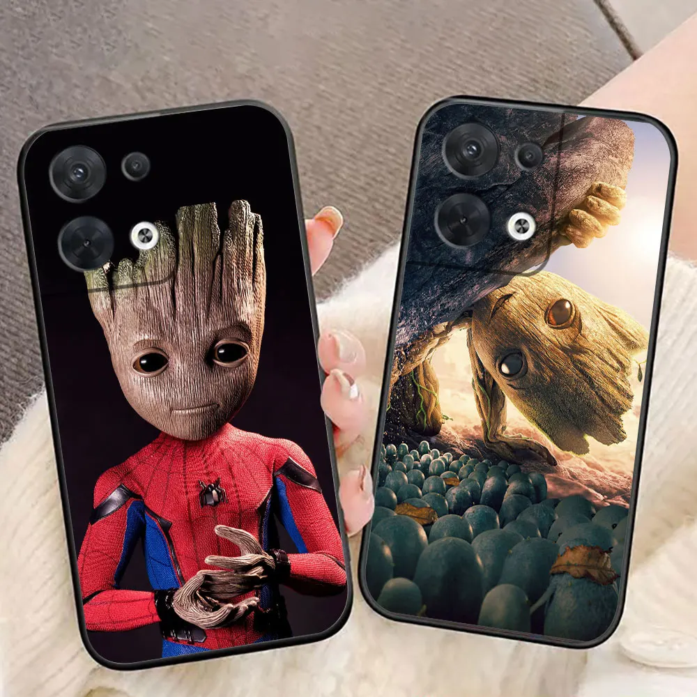 

Marvel Cute Iam Groot Cover Phone Case For OPPO RENO 11 11F 10 8 8T 7 7Z 6 6Z 5 4 FIND X3 LITE 4F PRO PLUS Soft TPU Case Funda