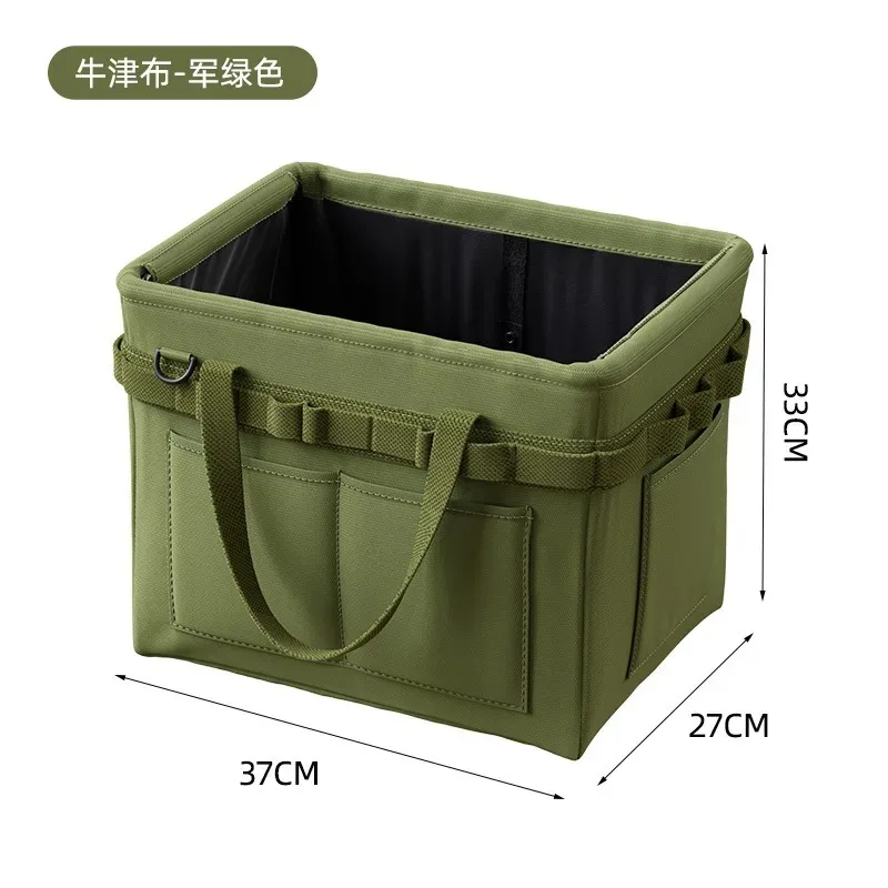 Heavy-Duty Foldable Tool Bag with Side Pocket, Large Capacity