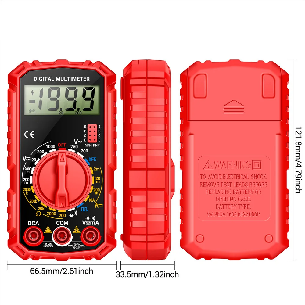 SZ308 Digital Multimeter AC/DC Votage Current Automatic Tester NCV LCD Detector Resistance Ohm Ammeter Capacitance Meter