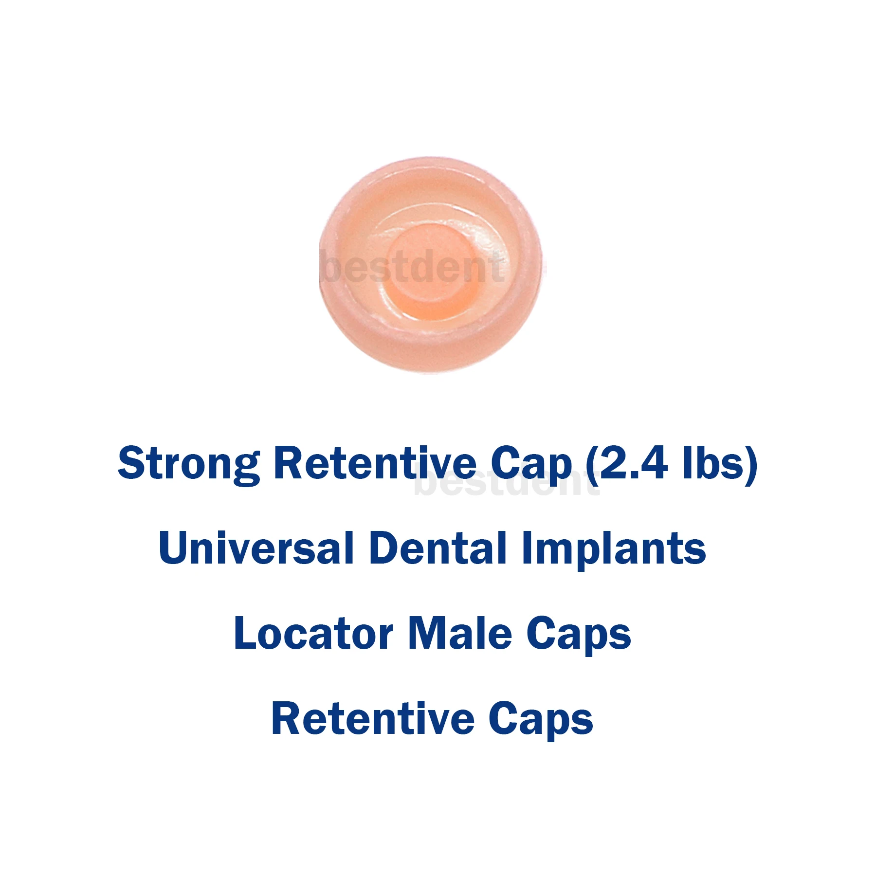 Dental Universal Overdenture Implant Retentive Caps 2.4lbs Pink Strong Removable Cap 4Pcs/Set