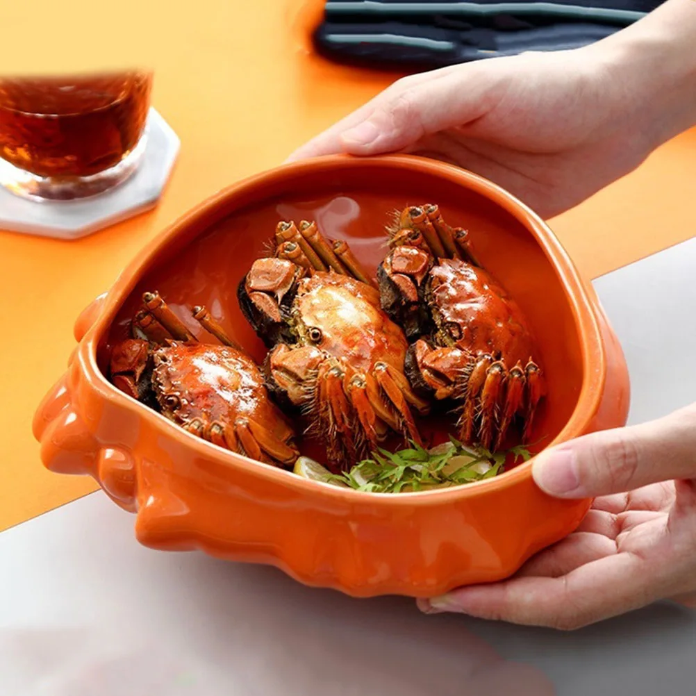 

Japanese-style Crab Ceramic Disc Baby Decorative Bowl Ceramics Dipping Bowls Appetizer Dishes