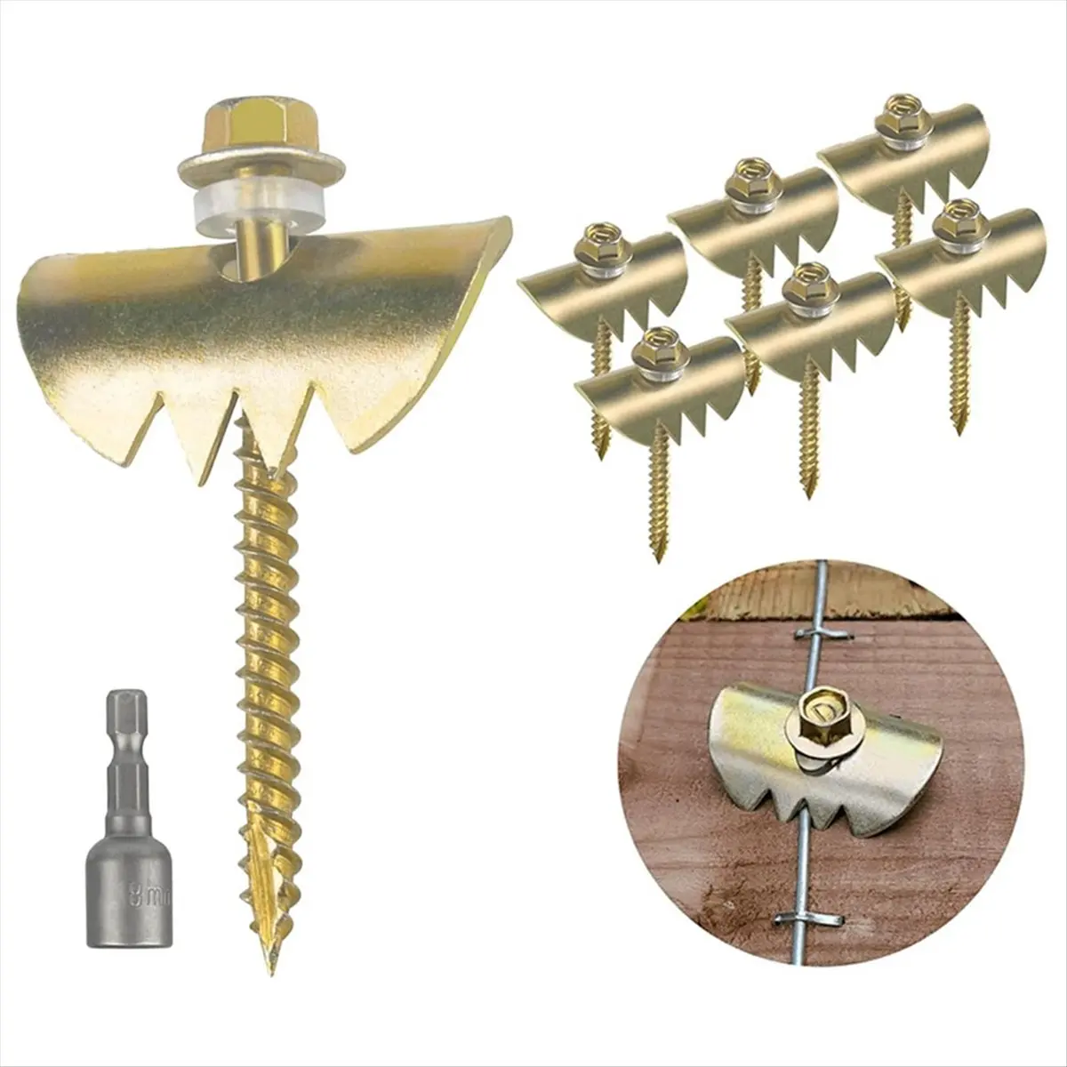 2026 NEW 50Pcs Zinc Alloy Wire Fencing Fasteners for Softwoods Fence Nail for Farming Gardening Reuse Fence Staple