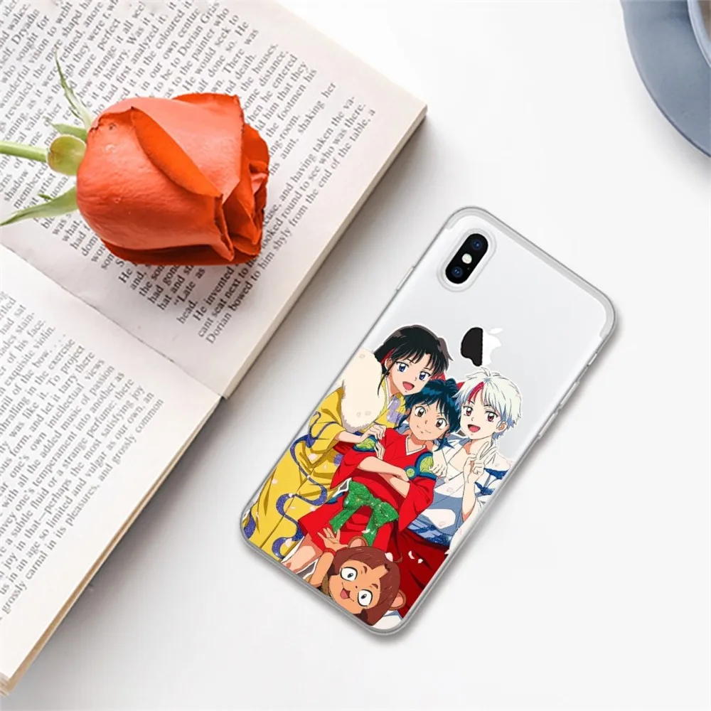 Hot Japan Anime Inuyasha Higurash Phone Case For IPhone 15 14 13 12 11 Pro Max Mini X Xs XR 6 7 8 Plus SE 2020 Transparent Case