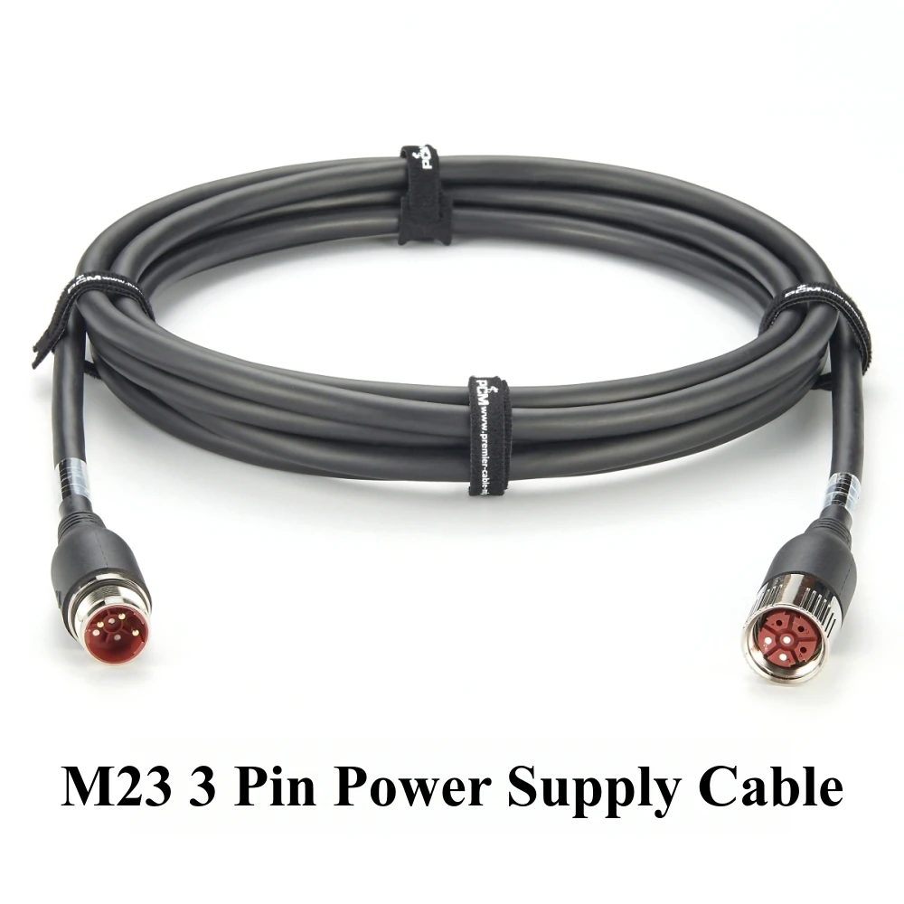 

M23 3-контактный удлинительный кабель питания «папа-мама» IP67 Водонепроницаемый промышленный круглый разъем M23 для серводвигателя, робототехники, ЧПУ