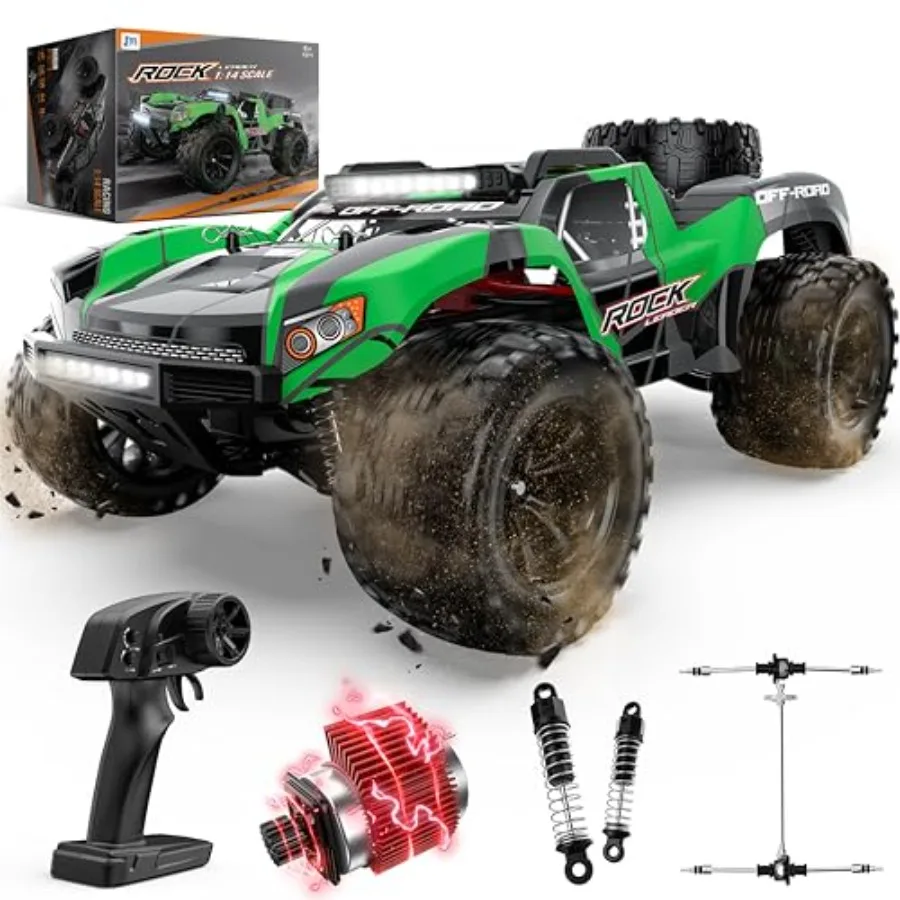 

40KPH 4WD Remote Control Desert Truck All Terrain Off-Road Monster Truck with Rechargeable Battery Waterproof RTR Racing Car LE