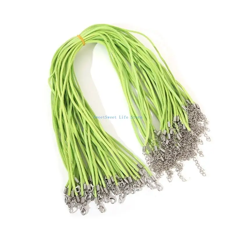

D5QB Adjustable Suedes Rope Lightweight Velvets Cord Chain Lobster Clasp String Cord
